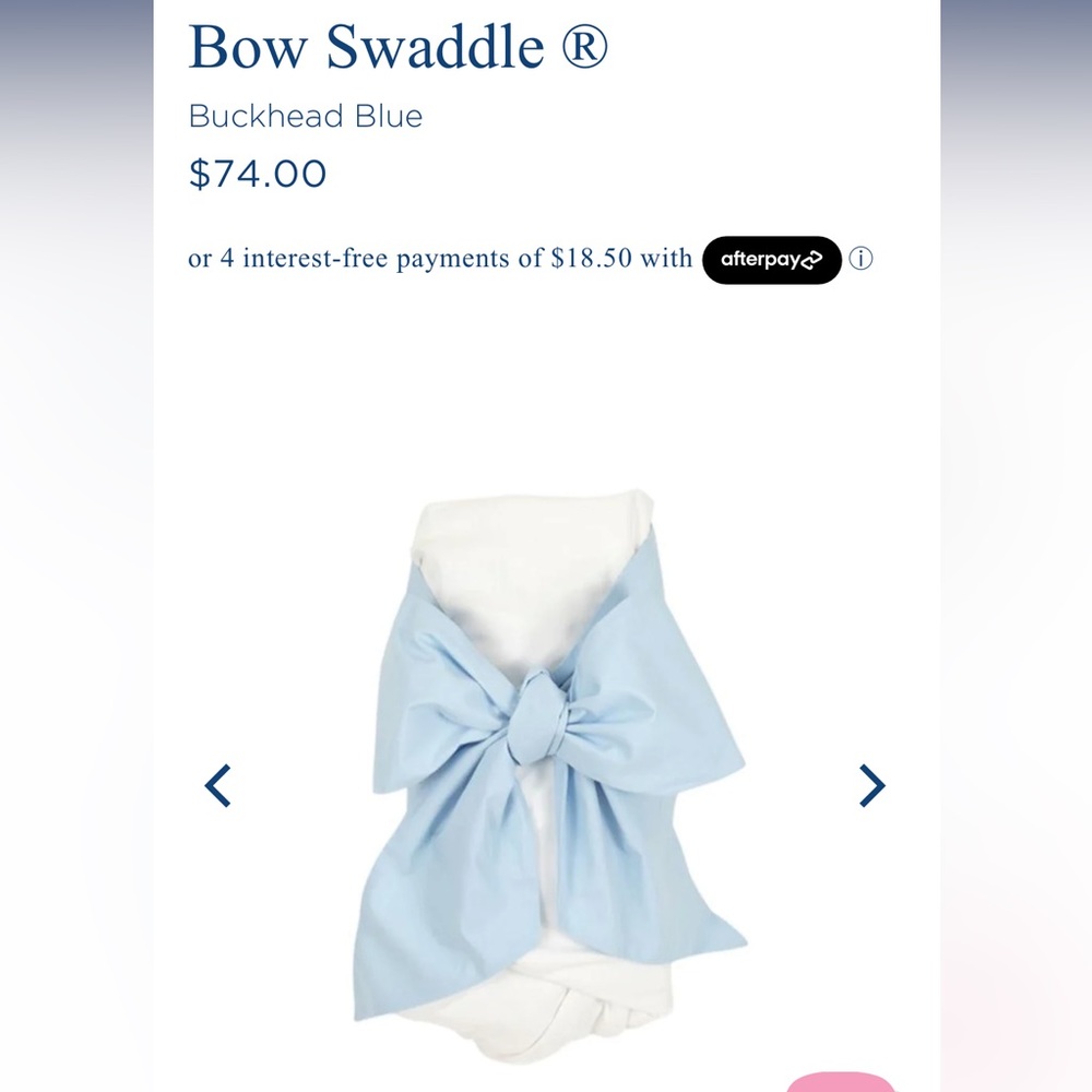The Beaufort Bonnet Company Light Blue Bow Swaddle